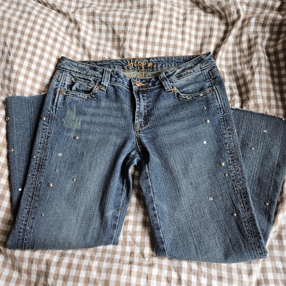 Studded Distressed Jeans by Hippie